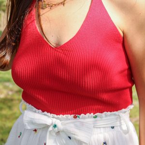 Top Lou rouge