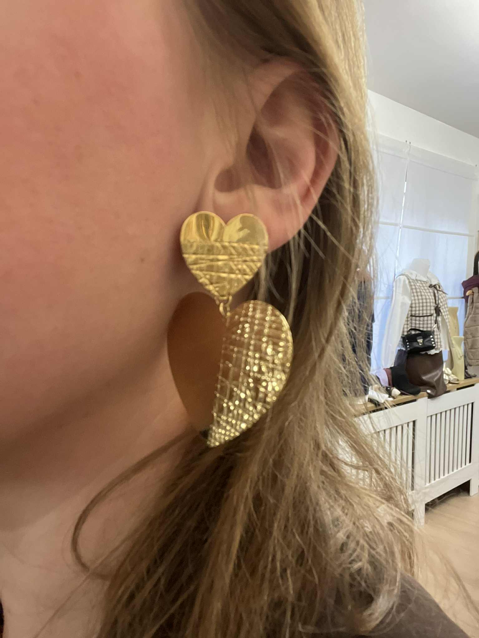 Boucles d'oreilles Big coeur